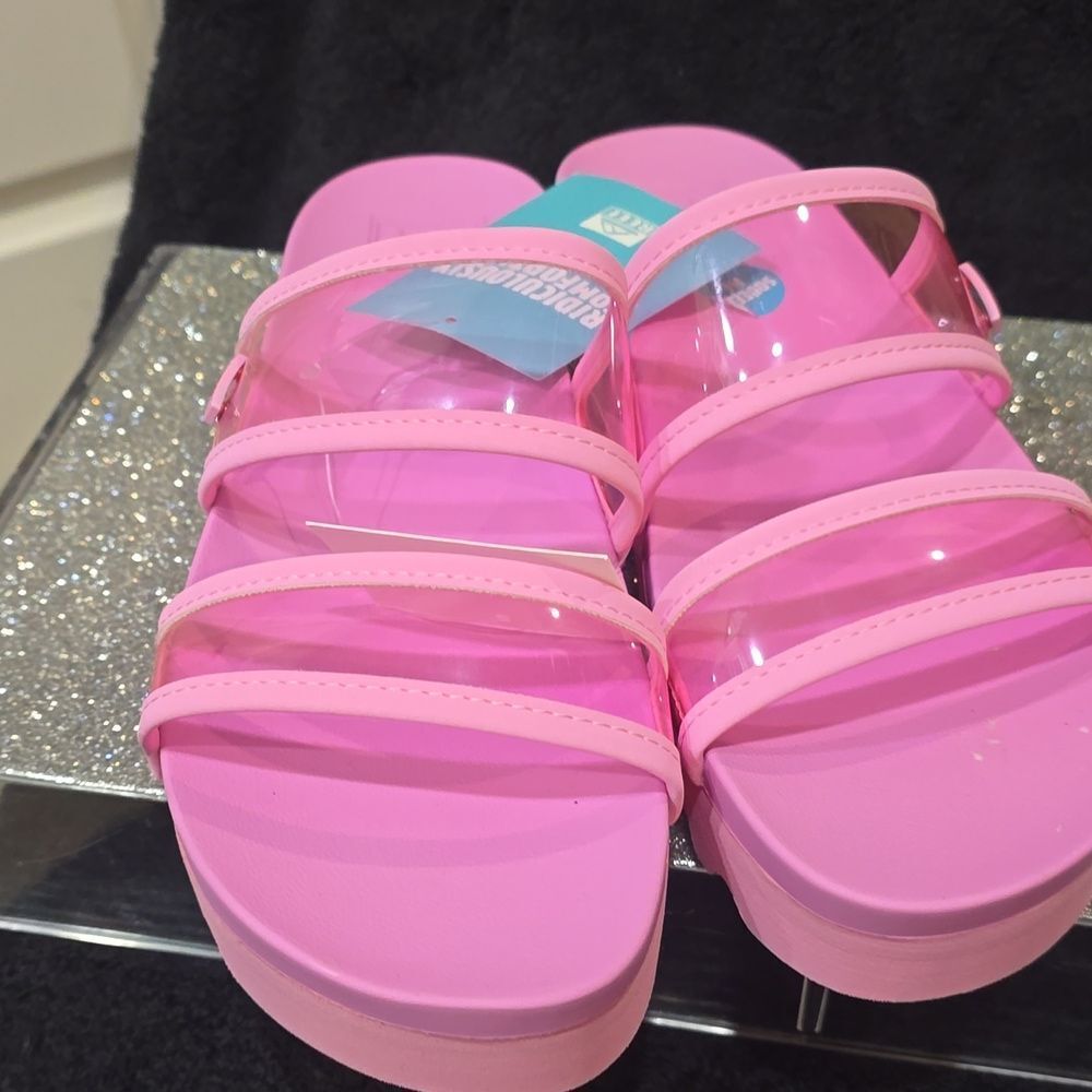 Reef Vista Hi-Energy Slide Sandals- Light Neon Pink - Picture 10 of 12